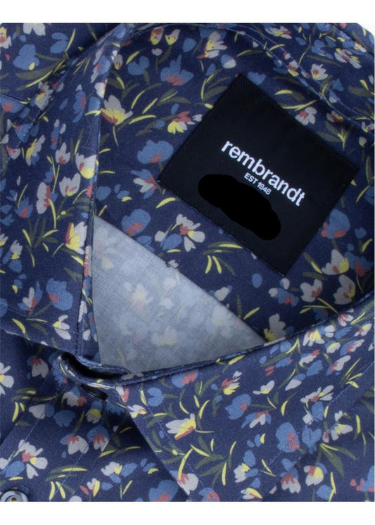 Rembrandt - Sinatra Shirt - Ink Blue Floral