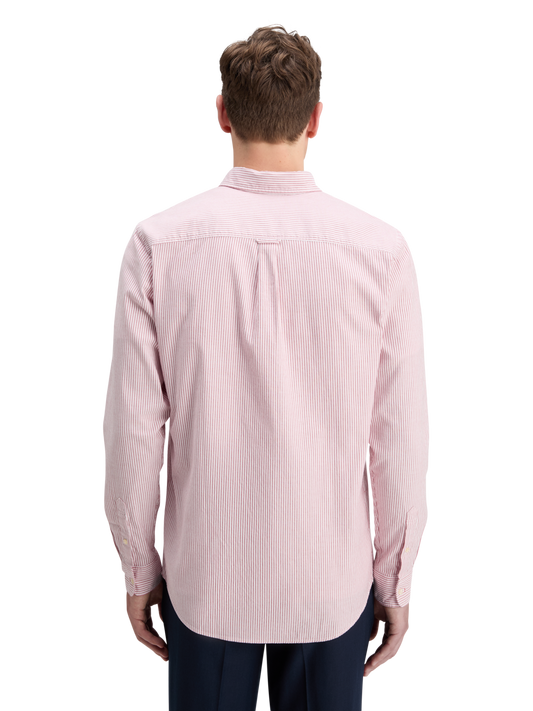 Scotch & Soda - Essential Oxford Stripe Shirt - White/Red