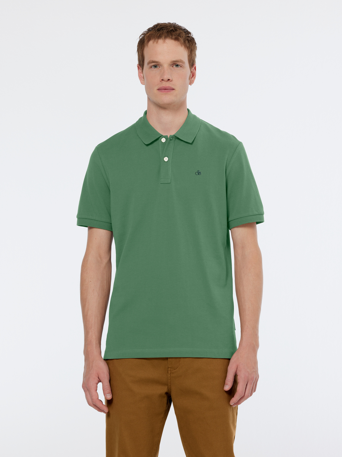 Scotch & Soda - Logo Pique Polo - Spring Blue or Sage Green