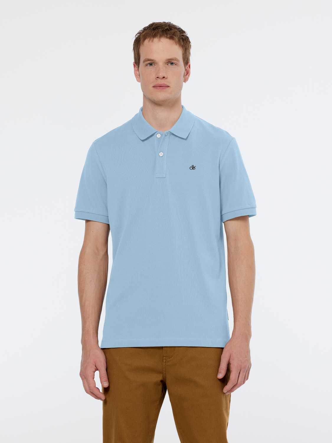 Scotch & Soda - Logo Pique Polo - Spring Blue or Sage Green