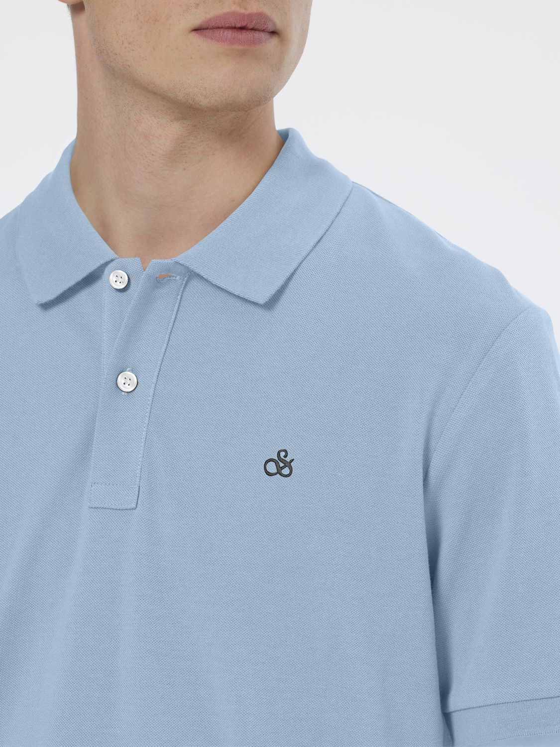 Scotch & Soda - Logo Pique Polo - Spring Blue or Sage Green