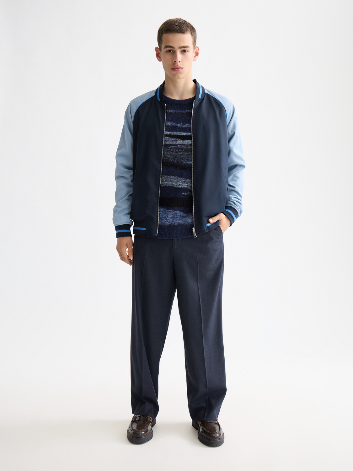 Scotch & Soda - Reversible Bomber Jacket - Sky Captain
