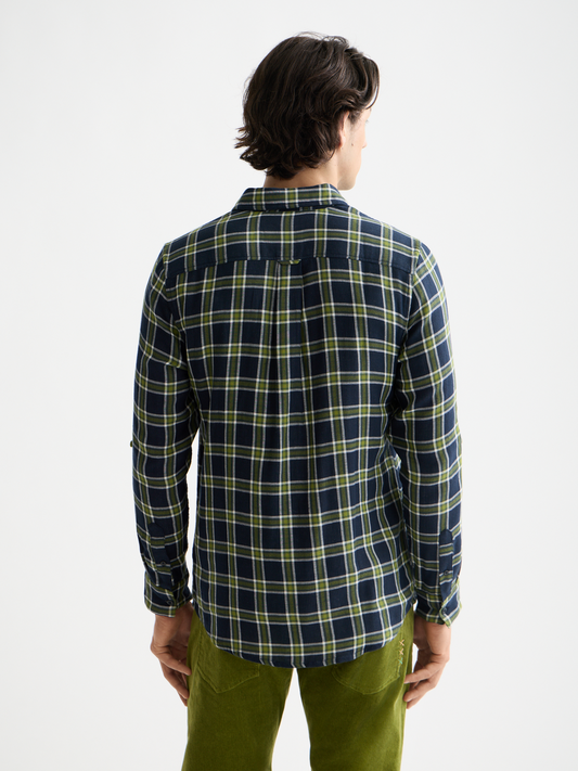 Scotch & Soda - Check Shirt - Sky Captain (Navy/Green)