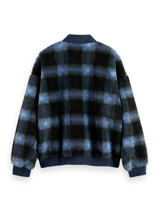 Scotch & Soda - Polar Fleece Cardigan - Thyme/Blue Bonnet