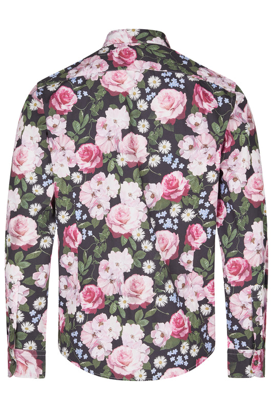 Two Flowers - Florian Shirt - Pink Floral