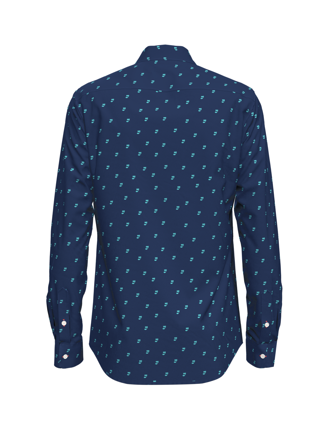 Scotch & Soda - Ditsy printed Poplin Shirt - Music Note Steel