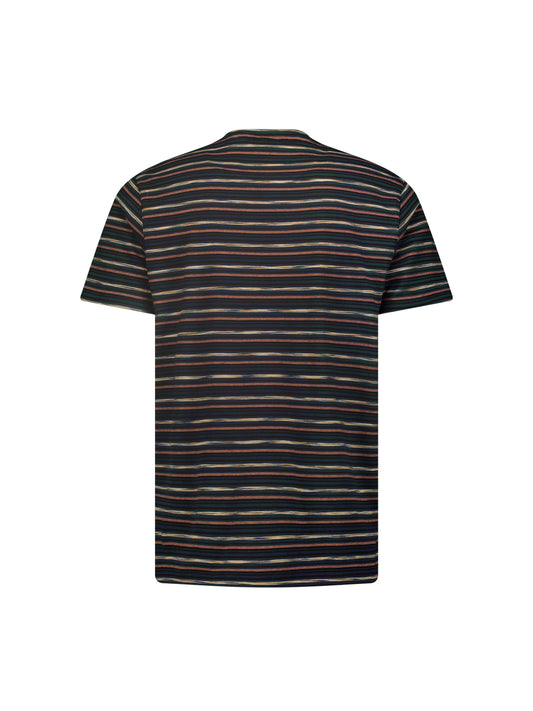 No Excess - Striped Crewneck Tee - Night