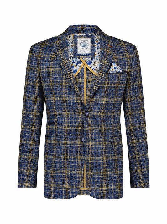 A Fish Named Fred - Yellow/Blue Check Blazer