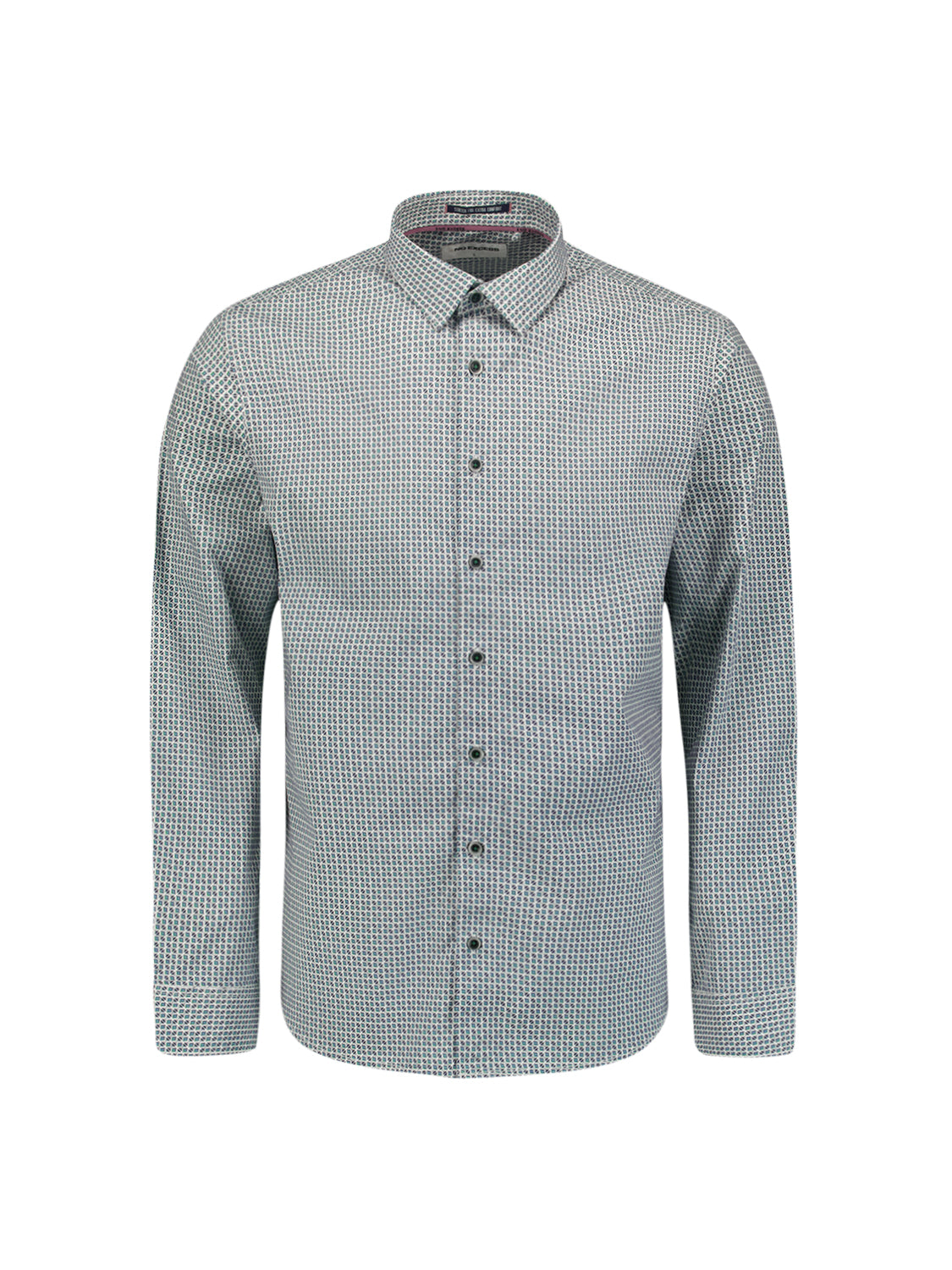No Excess - Allover Print Stretch Shirt - Cloud