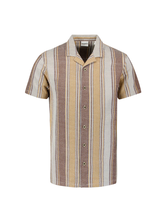 No Excess - Revers Collar Short Sleeve Jersey Shirt - Yellow