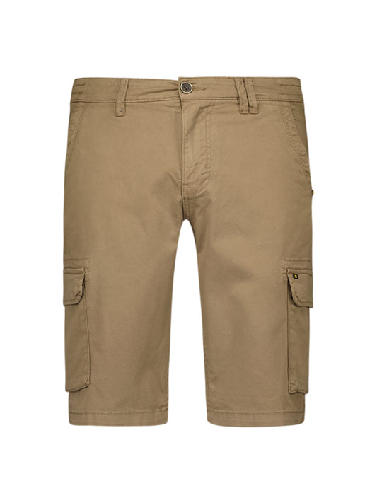 No Excess - Stone Washed Stretch Shorts - Khaki or Dark Steel