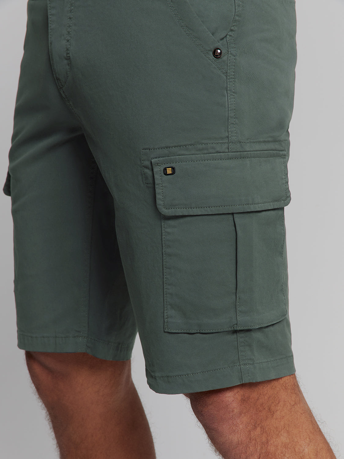 No Excess - Stone Washed Stretch Shorts - Khaki or Dark Steel