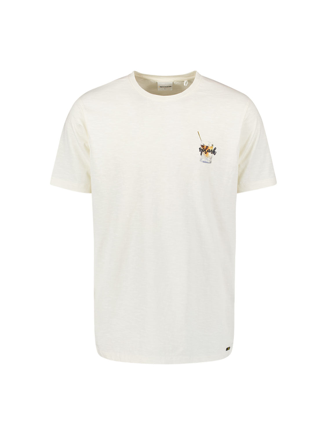 No Excess - Knitted Crewneck Printed Tee - Natural