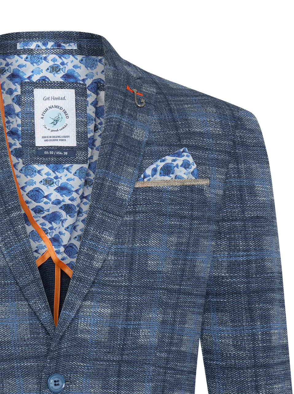 A Fish Named Fred - Big Check Blazer - Sand or Navy