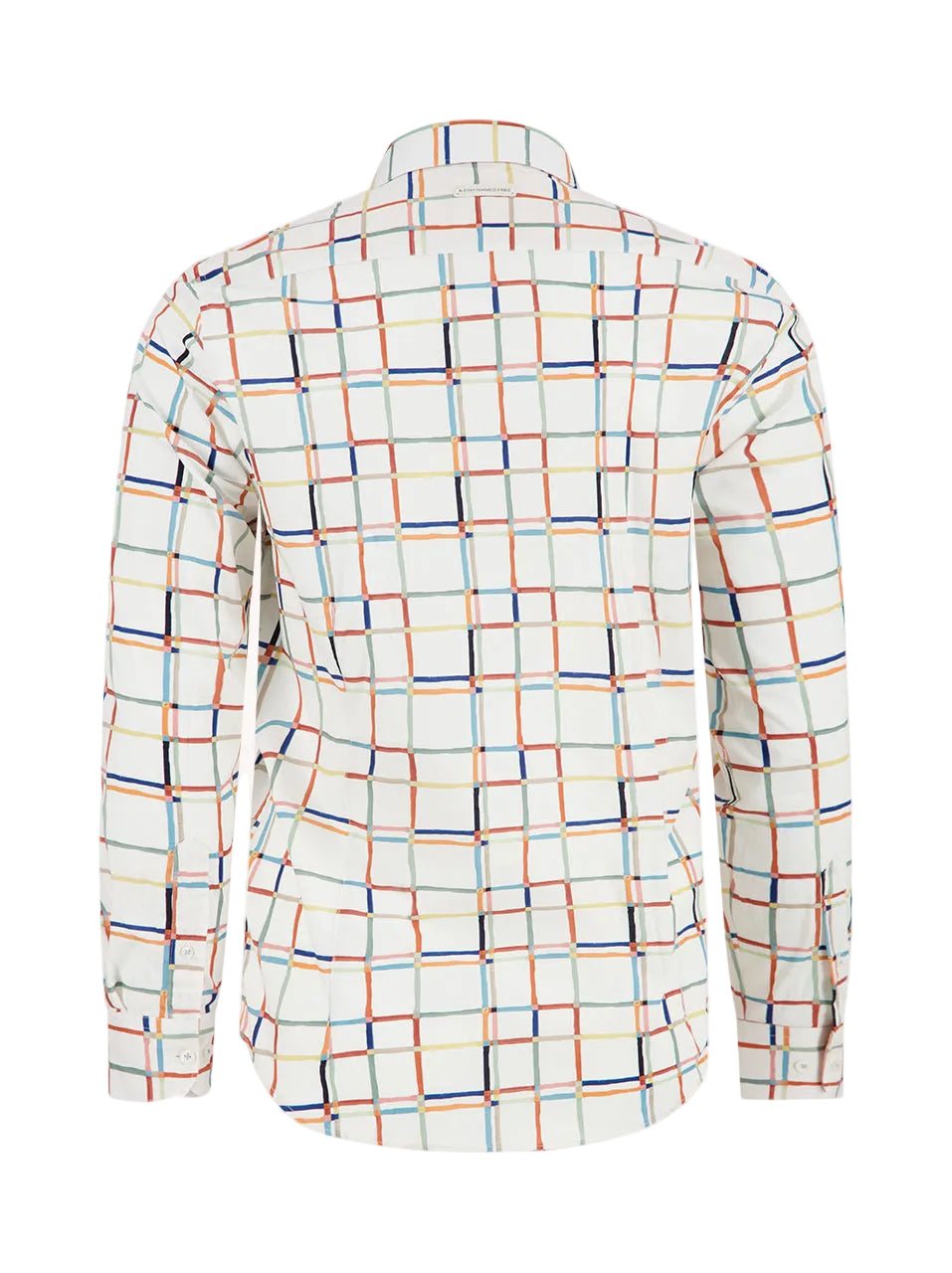 A Fish Named Fred - Line Art Shirt - White Multi Check