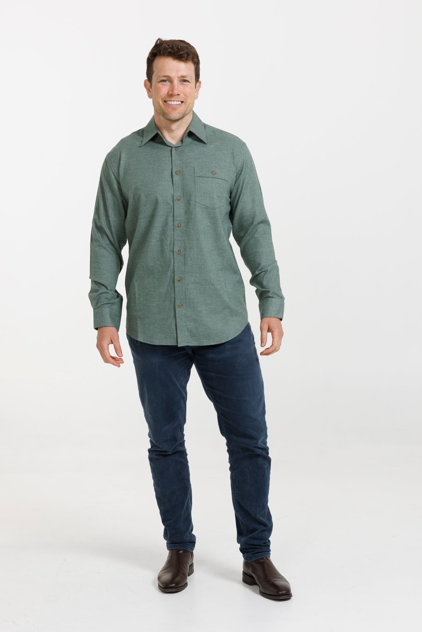 LICHFIELD - Vonnella Single Pocket Shirt - Dark Green