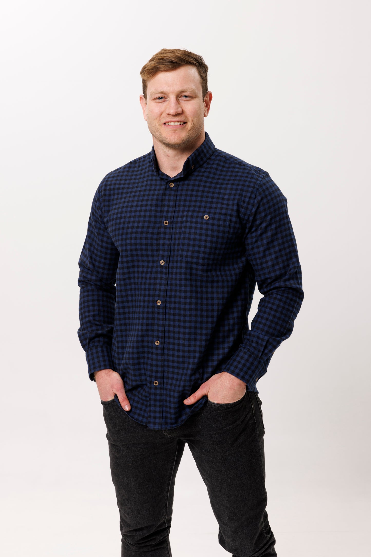 Lichfield - Wool Blend Winter Weight Shirts - Charcoal or Navy