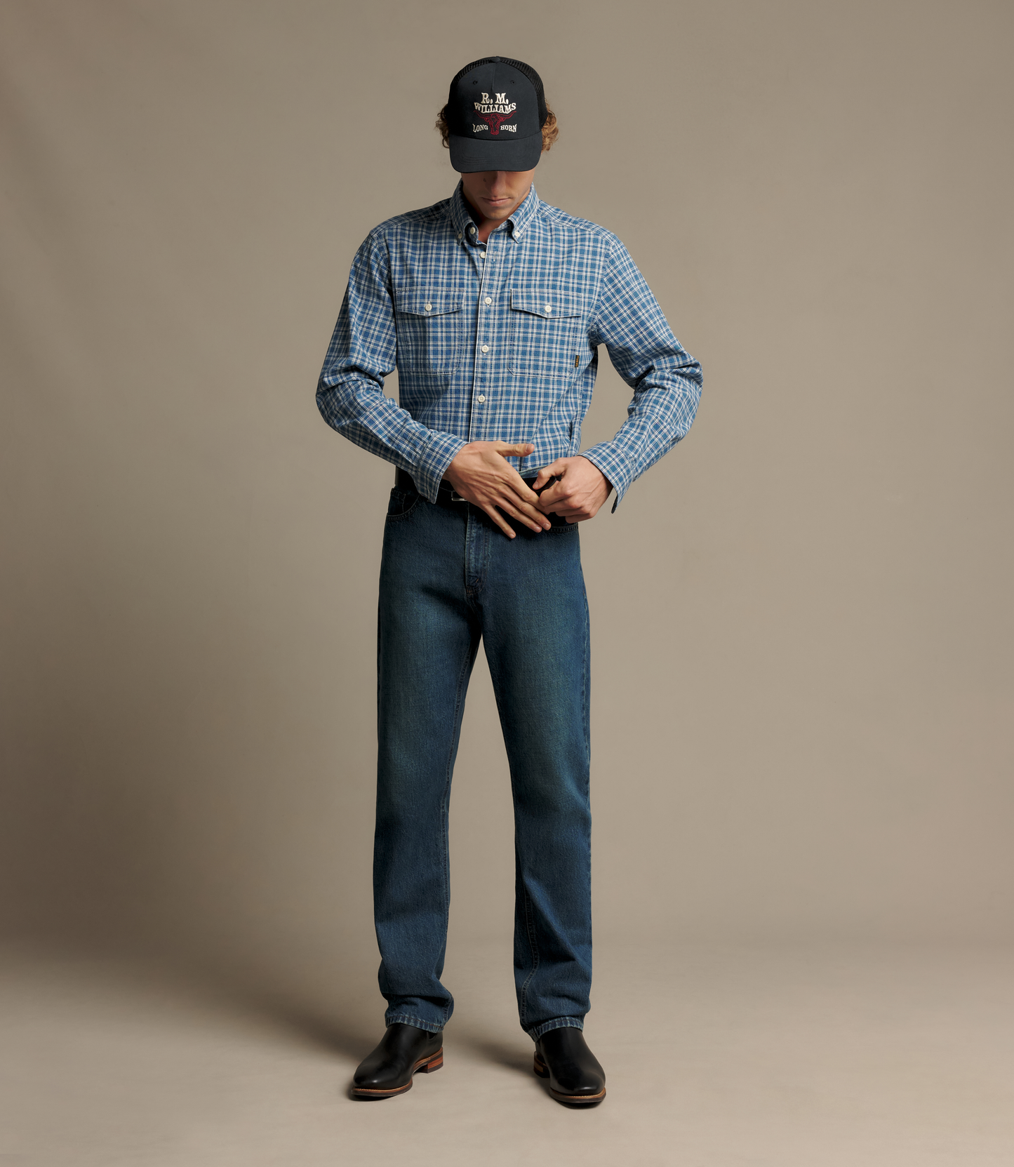 R. M. Williams - Longhorn Trucker Cap - Black Wash