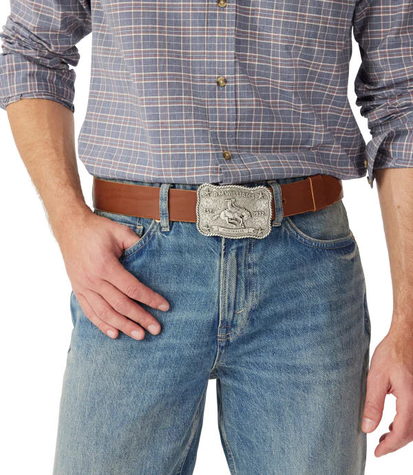 R. M. Williams - Cloudbuster Trophy Buckle - Antique Silver