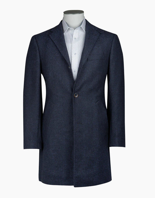 Rembrandt - Compton Overcoat - Navy Herringbone