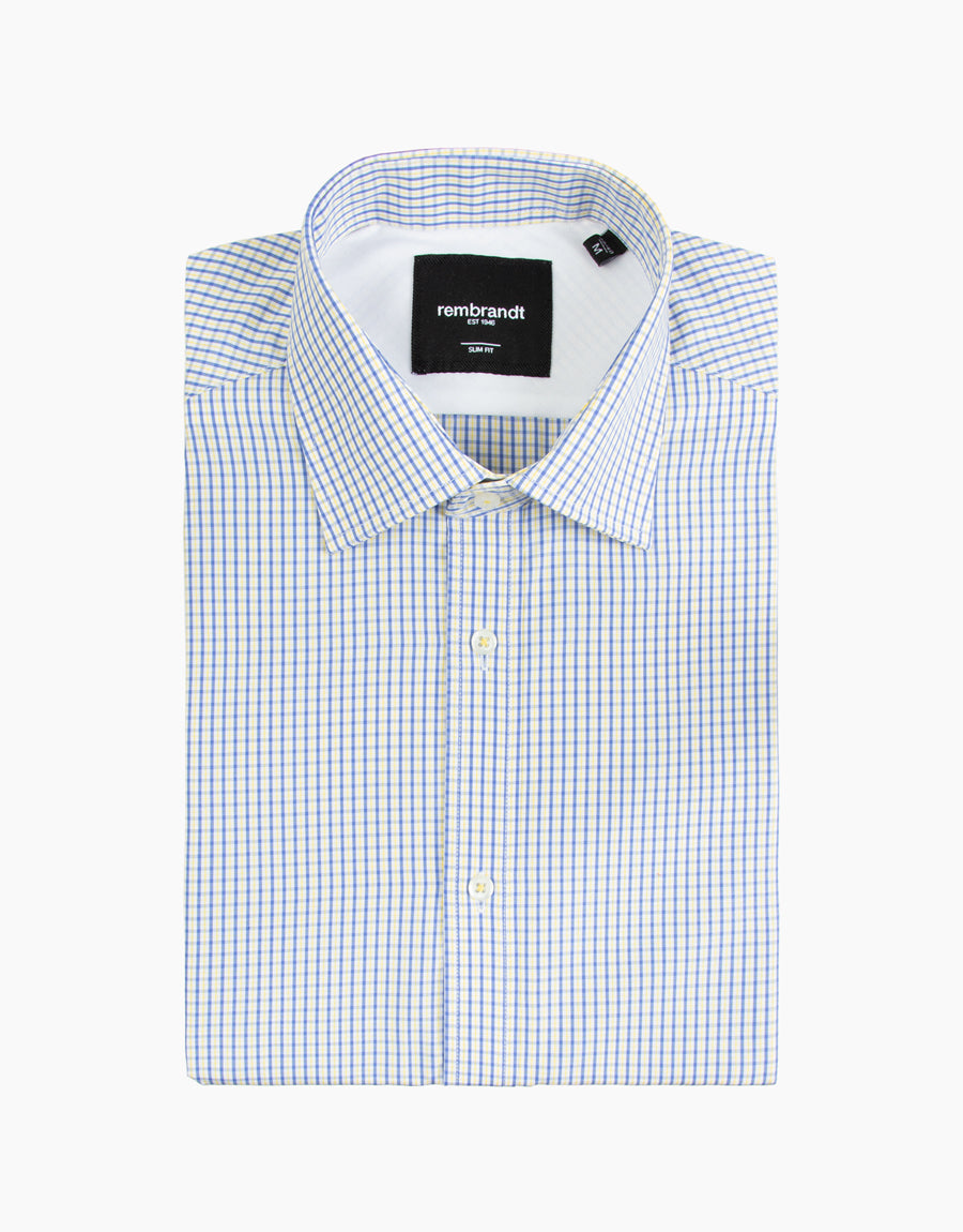 Rembrandt - London Shirt - Yellow & Blue Check