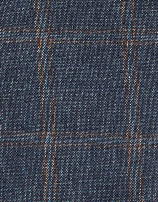 Rembrandt - Hawker Linen Jacket - Navy & Brown Check