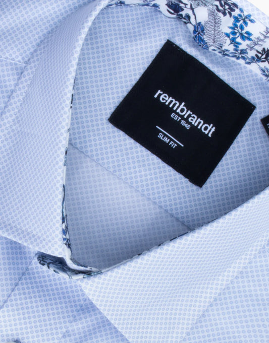 Rembrandt - Barbican Shirt - Light Blue Dots
