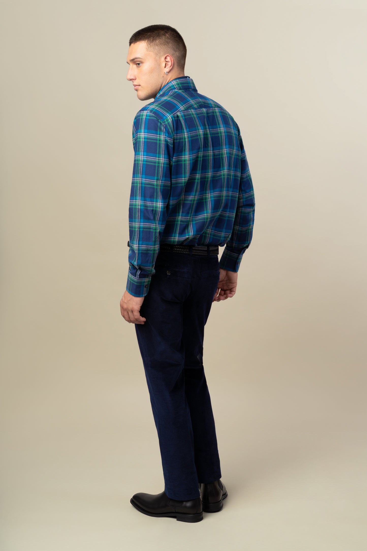 Rembrandt - Sinatra Shirt - Blue & Green Flannel
