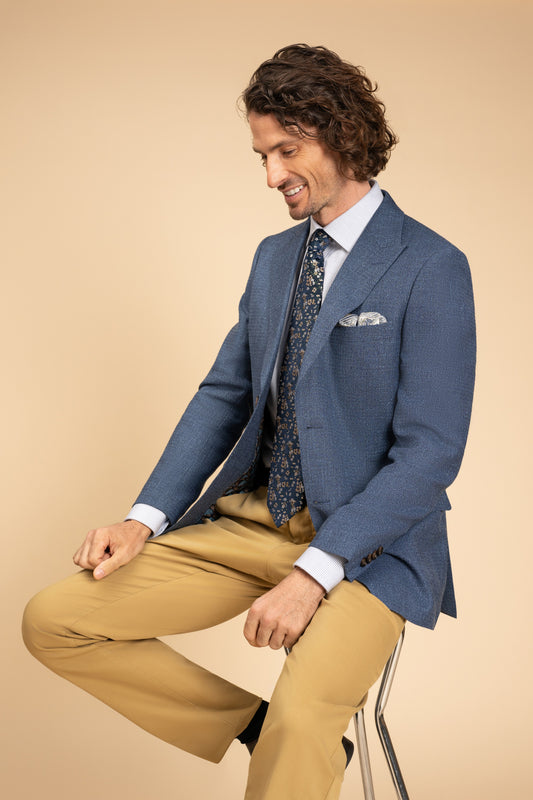 Rembrandt - Lyon Blue Textured Blazer