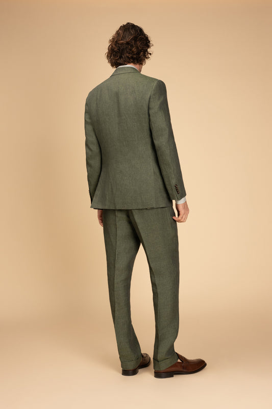 Rembrandt - Evans Linen Trouser - Olive Green