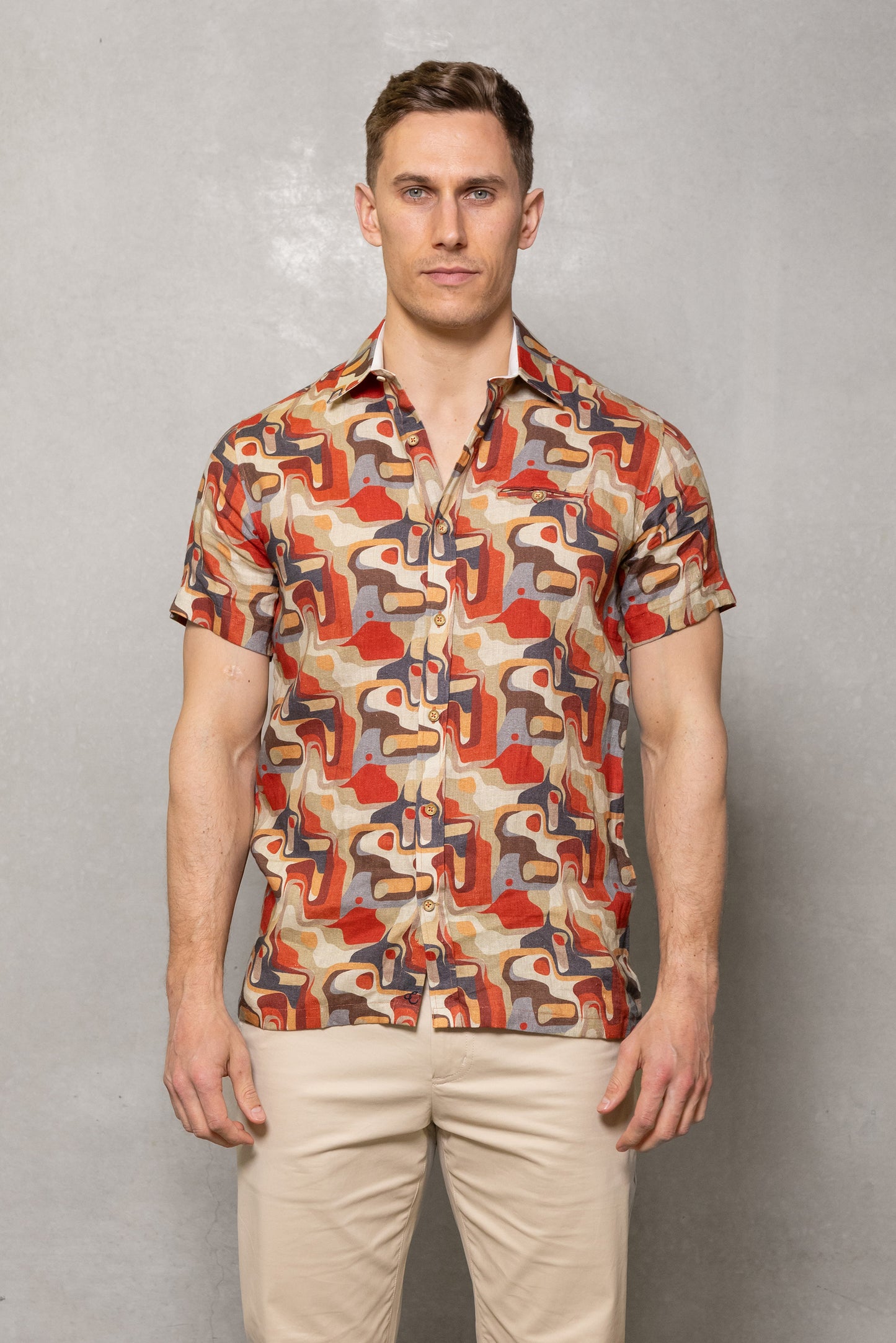 Cutler & Co - Ian Short Sleeved Shirt - Sahara