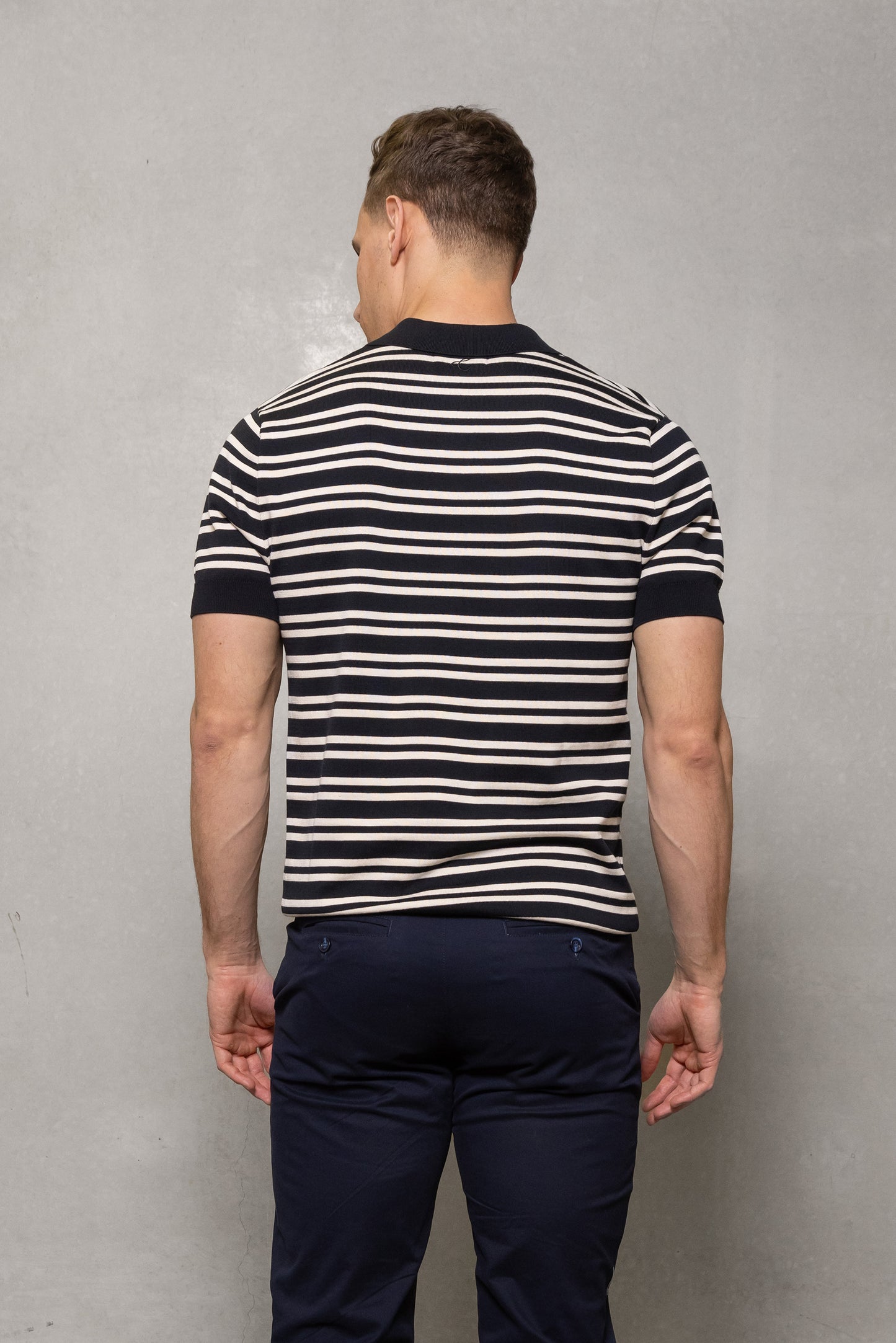 Cutler & Co - Constantine Striped Polo - Thunderstorm