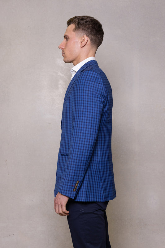 Cutler & Co - Johnson Blazer - Bold Blue Check