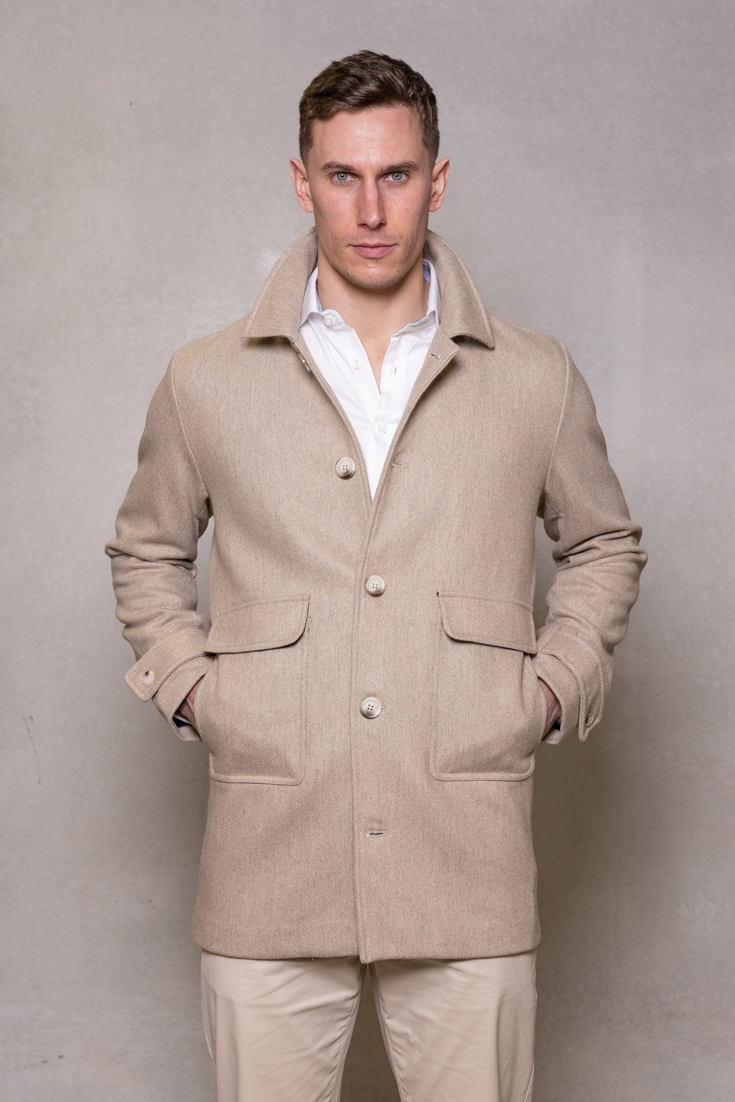 Cutler & Co - Leonard Long Fit Jacket - Sandstone or Thunderstorm