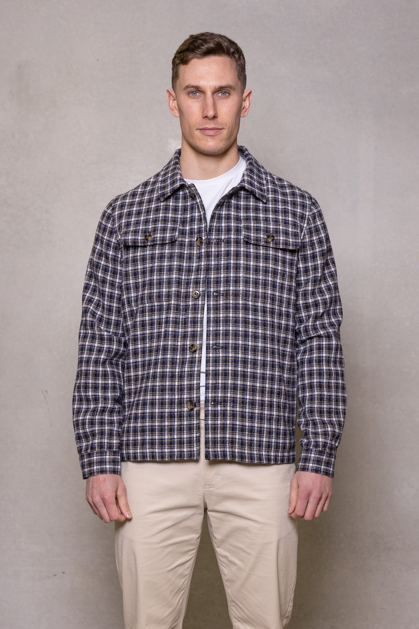 Cutler & Co - Harley Jacket - Mineral (Blue/Brown Check)