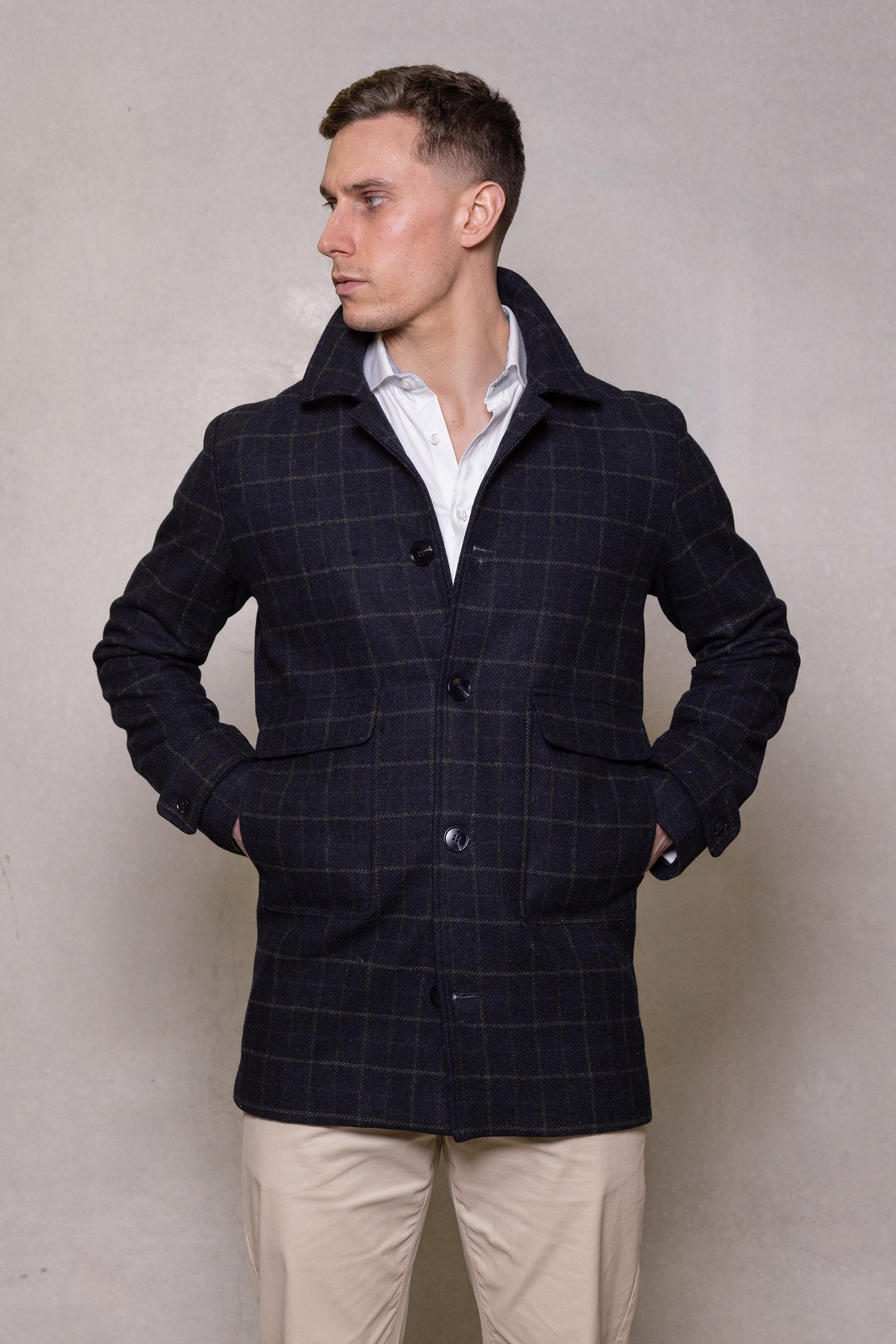 Cutler & Co - Leonard Long Fit Jacket - Sandstone or Thunderstorm