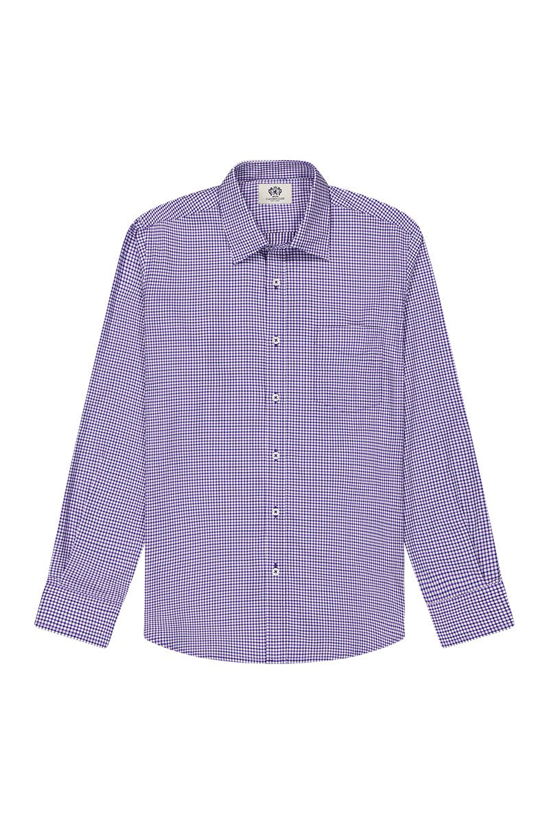 Cambridge - Edmund Shirt - Navy/Purple Check