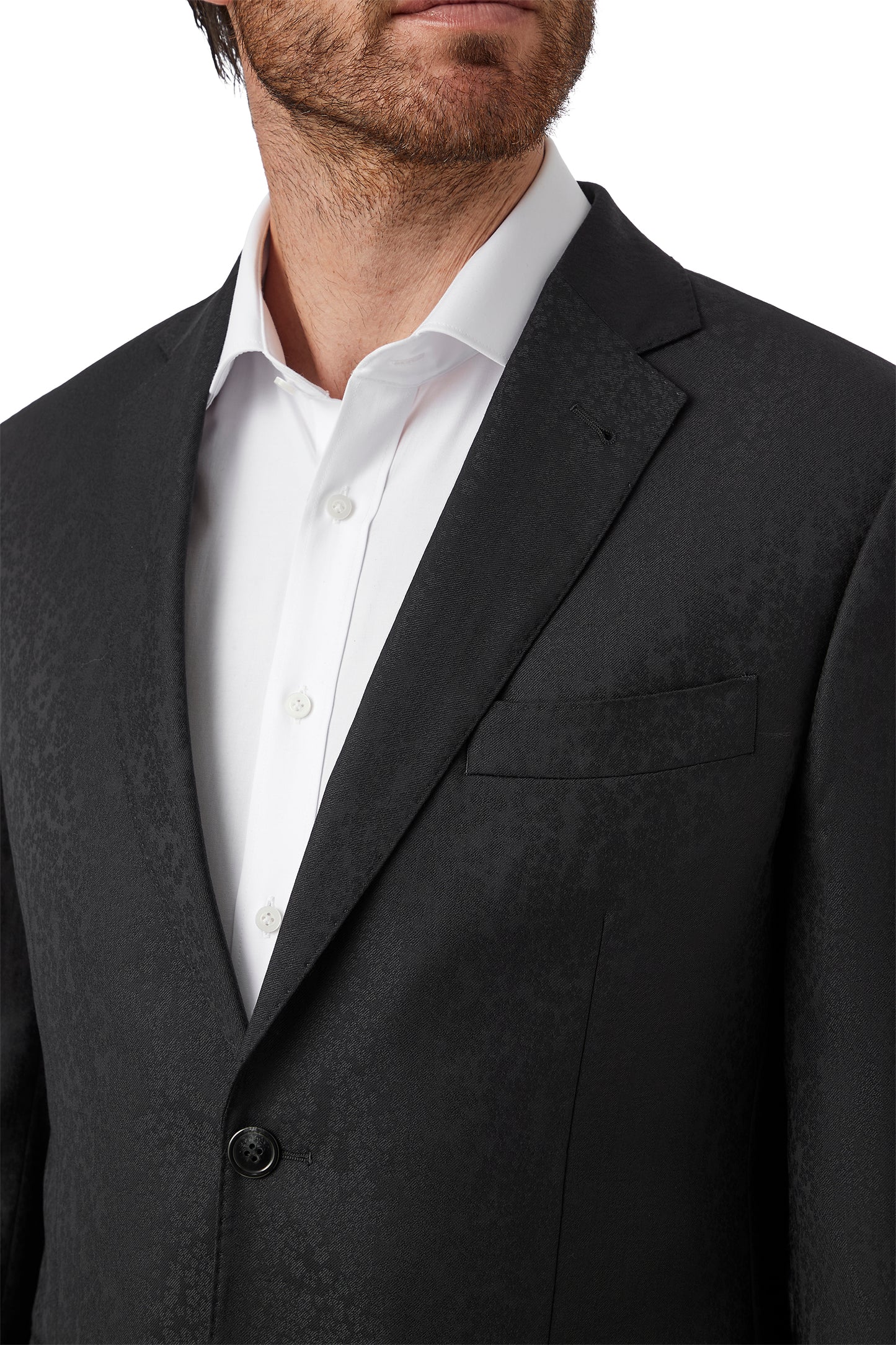 Dom Bagnato - Stefano Jacket - Black Self Patterned