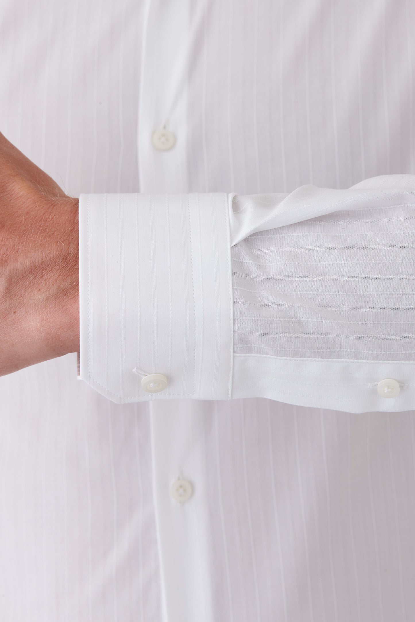 Gibson - Motion Shirt - White Self Stripe