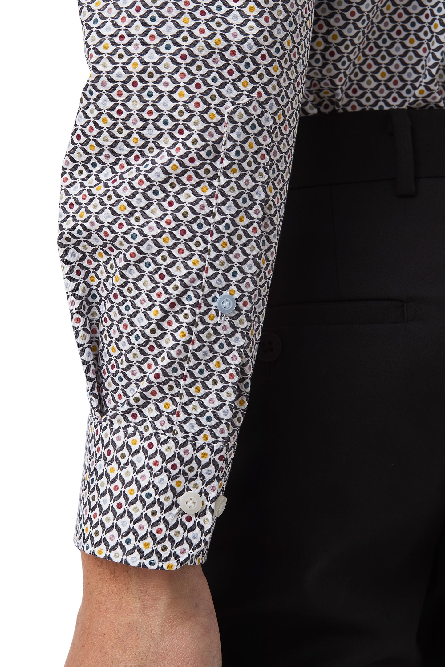 Gibson - Motion Shirt - White/Vibrant Geo