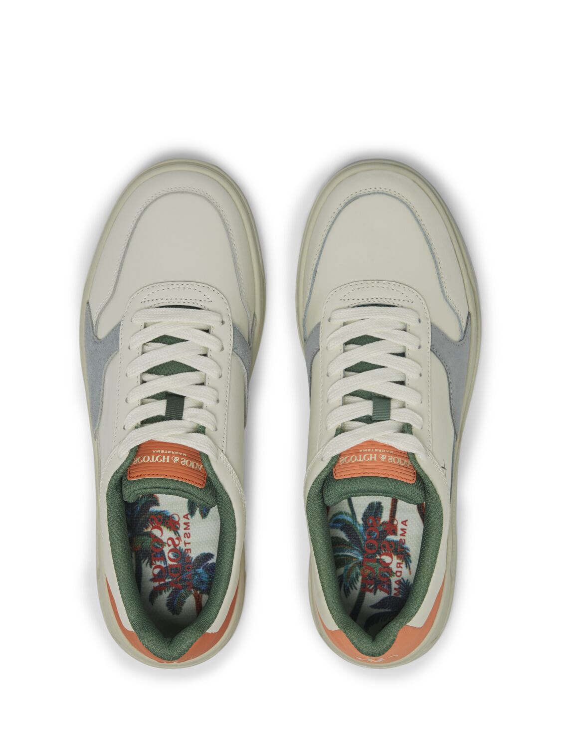 Scotch & Soda - Elliot Sneaker - White/Orange/Green
