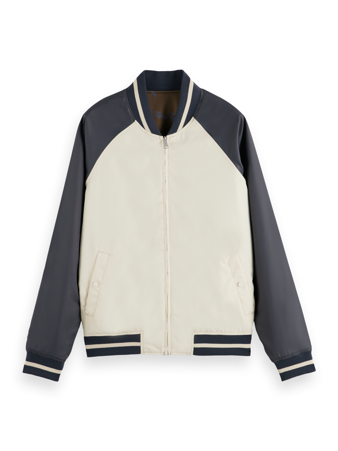 Scotch & Soda - Reversible Jacquard Bomber Jacket - Poetry Reading
