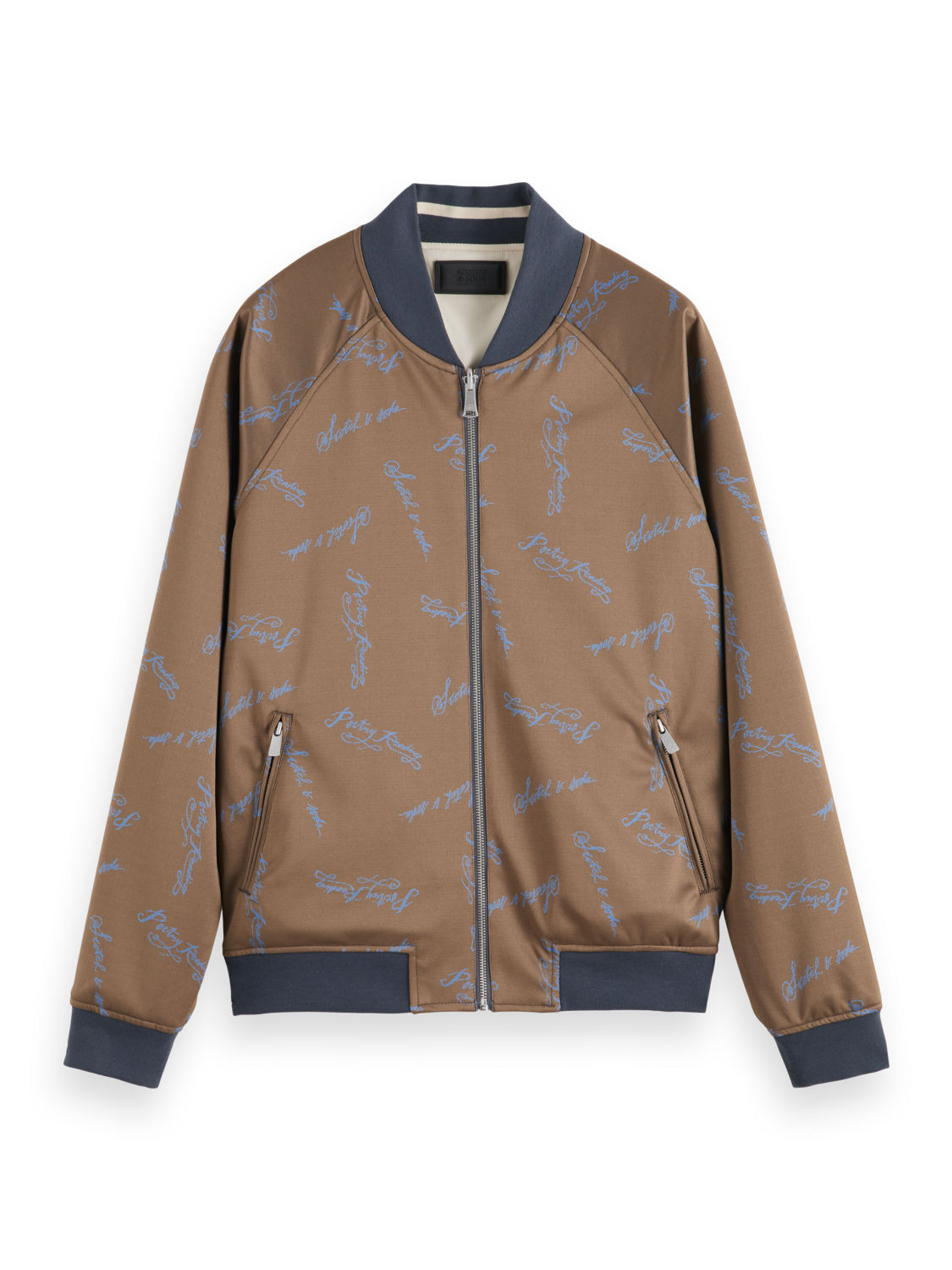 Scotch & Soda - Reversible Jacquard Bomber Jacket - Poetry Reading