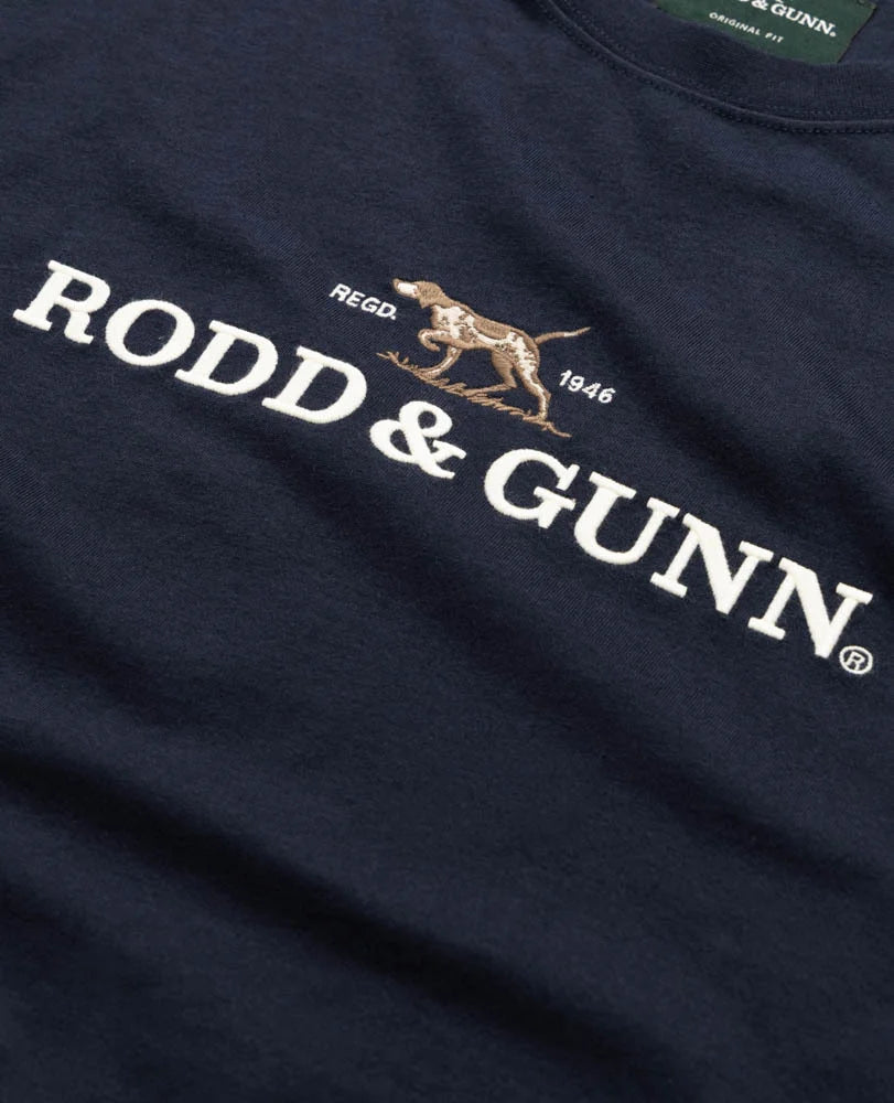 Rodd & Gunn - The Peaks Logo Tee - Midnight or Marble