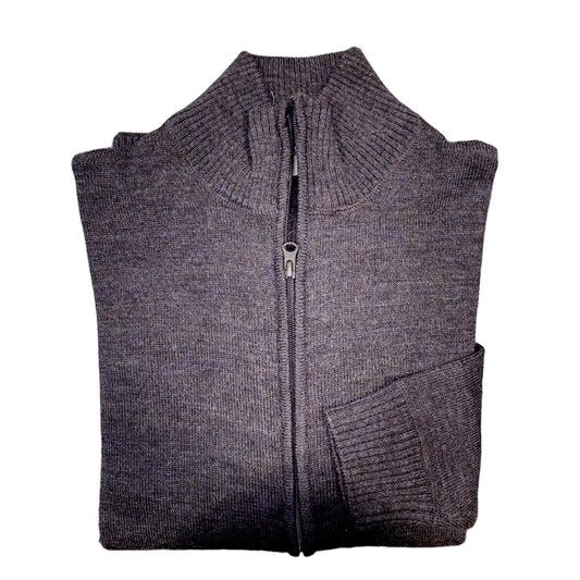 Silverdale Full Zip Cardigan - Chestnut or Charcoal