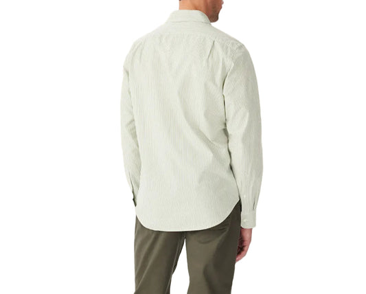 R. M. Williams - Sommers Striped Poplin Shirt - White/Green