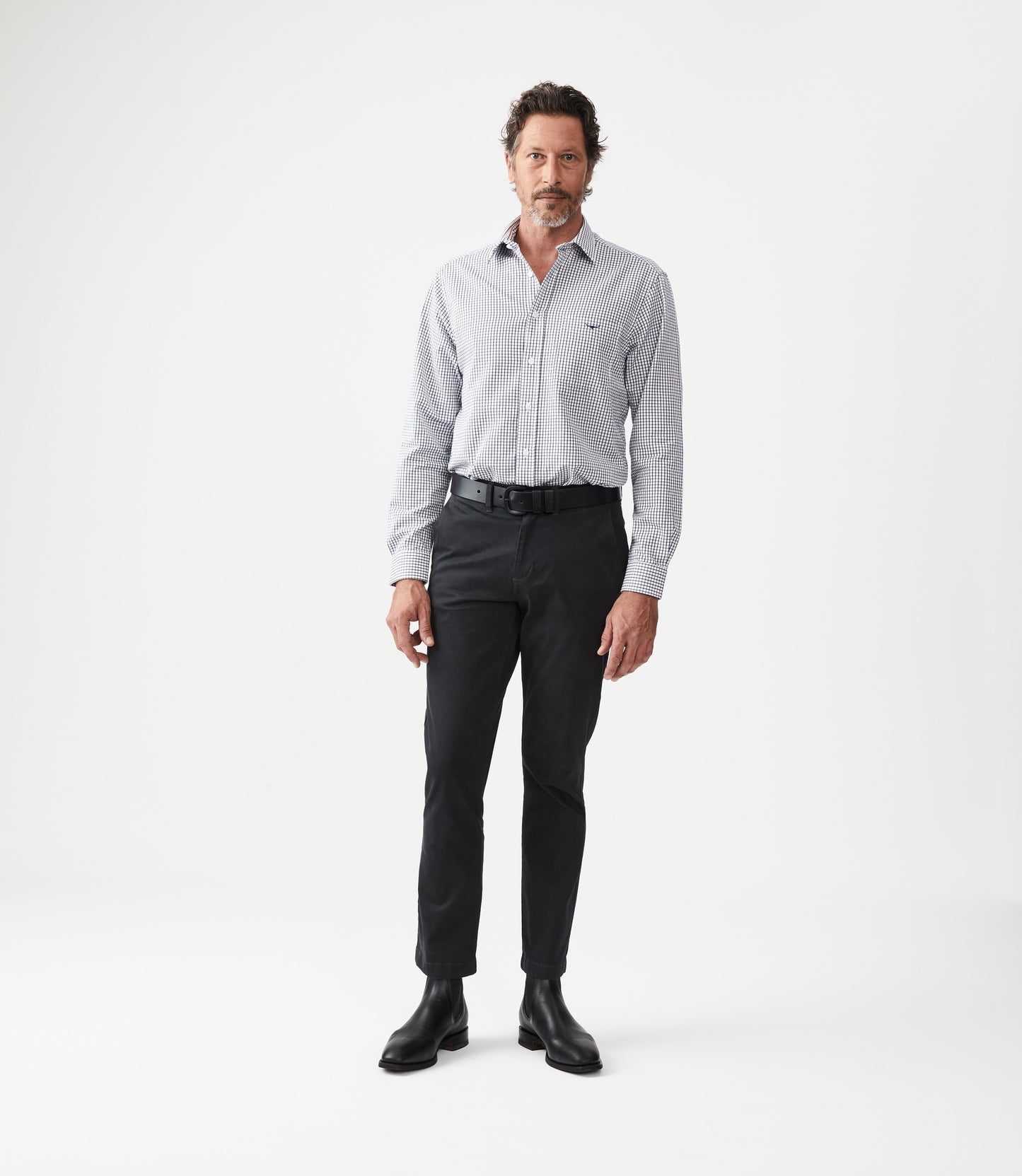 R. M. Williams Collins Shirt - Navy Check