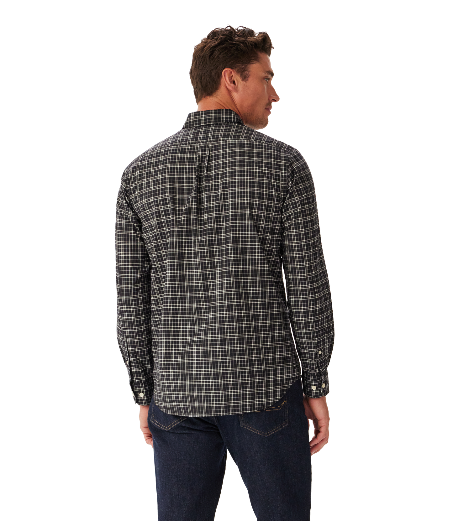 R. M. Williams - Regular Poplin Check - Black/White
