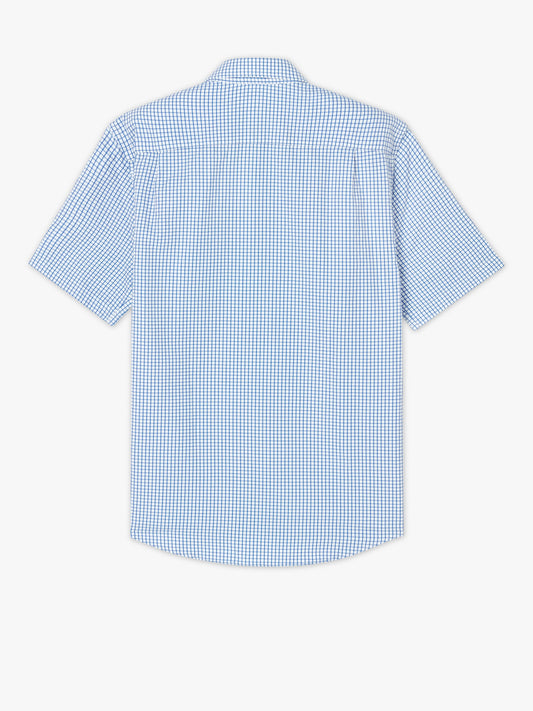 R. M. Williams Hervey Short Sleeved Shirt - White/Blue