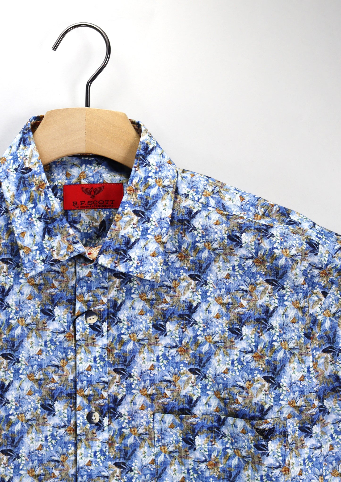 R.F. Scott - Fields Short Sleeved Shirt - Mountain Mist